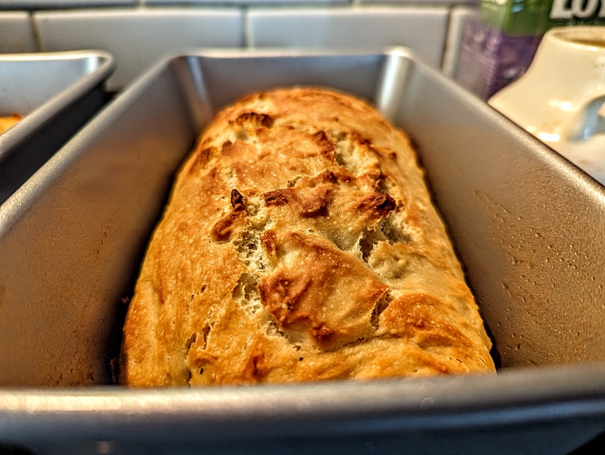 Freshly baked bread loaf