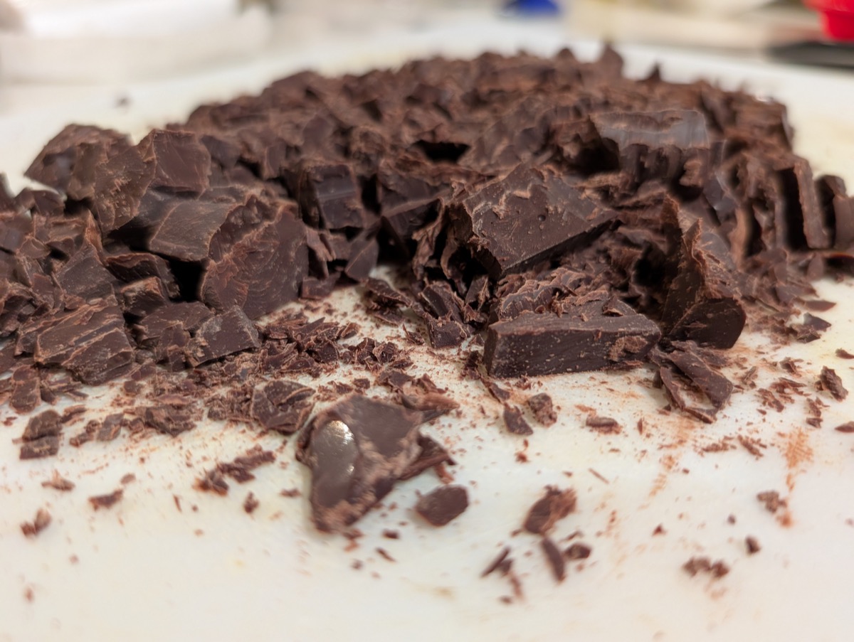 Chopped dark chocolate